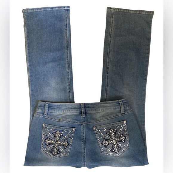 EST 1946 Embellished boot cut Jeans Size 8 - Picture 5 of 12